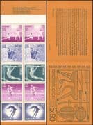 Sweden 1972 Sports/ Games/ Tennis/ Fencing/ Diving/ Skating/ Gymnastics 10v bklt (b6820e)