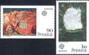 Sweden 1975 Europa/ Artists/ Art/ Paintings/ Hallstrom/ Strindberg 2v set (n46871)