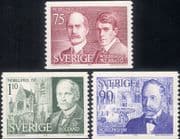 Sweden 1975 Nobel Prize/ Science/ Physics/ Chemistry/ Writing 3v set coils (n46612)