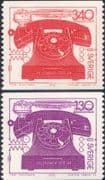 Sweden 1976 Telephone Service 100th/ Communications/ Telephones 2v set coil (n46623)