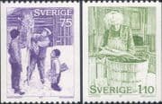 Sweden 1977 Christmas/ Seasonal Customs/ Food/ Greetings 2v coils (n46621)