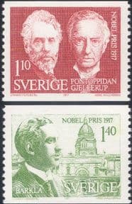 Sweden 1977  Nobel Prize/ Science/ Physics/ Literature/ Writing  2v set  (n46622)