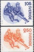 Sweden 1979 Bandy Ball/ Ice Hockey/ Winter Sports/ Games 2v set coil (n46625)