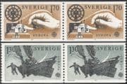 Sweden 1979 Europa/ Communications/ Sledge Boat/ Morse Key/ Telecomms 2v set prs (n43636)
