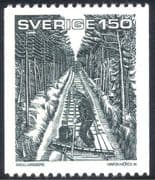 Sweden 1981 Railway/ Hand Car/ Transport/ Rail/ Forest/ Literature/ Books 1v coil (n25162)