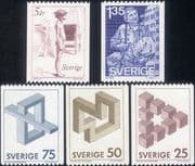 Sweden 1982 Impossible Figures/ Shapes/ Art/ Design/ Newspapers 5v set (n46619)