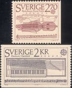 Sweden 1985 Europa/ Music/ Keyed-Fiddle/ Clavichord/ Musical Instruments 2v set (n46349)