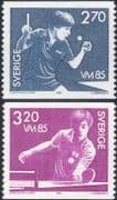 Sweden 1985 World Table Tennis Championships/ Sports/ Games 2v set ex Coil (n46601)
