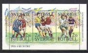 Sweden 1988 Swedish Football / Sports / Games / Soccer / Animation 3v bklt pane (n24580)