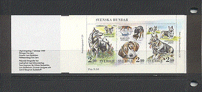 Sweden 1989 Dogs / Animals / Nature / Kennel Club / Sheep Dog 6v bklt (n18685)