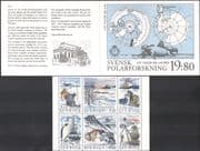 Sweden 1989 Polar/ Antarctic/ Arctic/ Penguin/ Helicopter/ Plane/ Ships/ Transport 6v bklt (n43829)