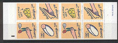 Sweden 1992 Animated / Flower / Greetings 8v bklt (s5139)