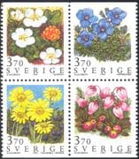 Sweden 1995 Mountain Flowers/ Plants/ Nature/ Conservation 4v blk (s2824)