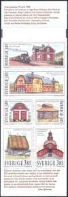 Sweden 1996  Trains/ Steam Engines/ Rail/ Buildings/ Architecture  6v bklt  (s703w)