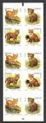 Sweden 2005 Bear / Wolf / Fox / Lynx / Cats / Animals / Wildlife 10v unfolded bklt (n15139)