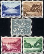 Switzerland 1956 Pro Patria Fund/ Lakes/ Rivers/ Nature/ Tourism 5v set (ch1023)