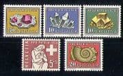 Switzerland 1958 Welfare / Minerals / Fossil 5v set n27377