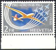 Switzerland 1963 Glider/ Planes/ Aircraft/ Aviation/ Transport/ Sports 1v (n41463)