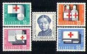 Switzerland 1963 Red Cross / Medical / Health / Nurse / Blood Transfusion 5v set n27727