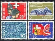 Switzerland 1964 Military / Uniforms / Cars / Tunnel / Transport / Water / Flags 4v (n38696)