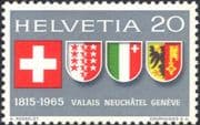 Switzerland 1965 Coats-of Arms/ Heraldry/ History/ Heritage/ Politics/ Flags 1v (n45455)
