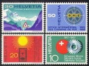 Switzerland 1967 Rail / Road / Tunnel / / Transport / Welfare / Industry 4v set (n38686)