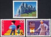 Switzerland 1969 Publicity/Tourism/ Mountains/ Road Safety/ ILO/ Workers/ Children 3v set (n45833)
