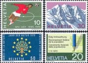 Switzerland 1970 Tourism/ Football/ Mountains/ Census/ Tree/ Nature 4v set (ch1074)