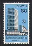 Switzerland 1973 ITU-UIT / Building / Radio 1v (n27781)