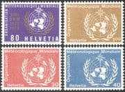 Switzerland 1973 WMO Centenary/ IMO/ OMM/ OMI/ Meteorology/ Weather/ Science 4v set (n41734)