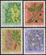 Switzerland 1974 Flowers/ Poisonous Plants/ Nature/ Welfare Fund 4v set (n45595)