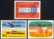 Switzerland 1976 ITU-UIT/ Telecomms/ Plane/ Ship/ Radio/ Communications/ Transport/ Aviation 3v set (n28577)