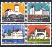 Switzerland 1977 Castles / Buildings / Architecture / Cultural Fund 4v set (n38343)