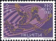 Switzerland 1981 Swissair/ Airlines/ Planes/ Aircraft/ Transport/ Business/ Commerce 1v (ch1047)