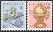 Switzerland 1983 Inventors / Railway / Rail / Astronomy / Engineering / People 2v (n40972)