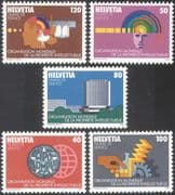 Switzerland 1989 Intellectual Property/ Copyright/ Invention/ Industry/ Arts/ Buildings/ Ballet Dancer/ Book/ Dancing 5v set (n41735)