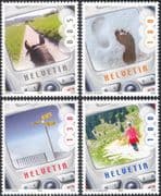 Switzerland 2005 MMS/ Mobile Phones/ Communications/ Horse/ Mountains/ Tourism 4v set (n36045)