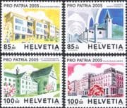 Switzerland 2005 Pro Patria/ Welfare Fund/ Abbey/ Palace/ Buildings/ Architecture 4v set (n36111)