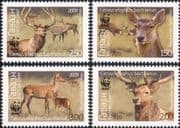 Tajikistan 2009 WWF/ Red Deer/ Animals/ Nature/ Wildlife/ Conservation 4v set (n46183)