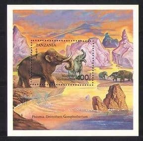 Tanzania 1991 Prehistoric  /  MAMMOTH  /  Dinosaur m  /  s n13227