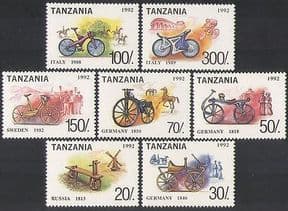 Tanzania 1992 Bikes  /  Cycling  /  Bicycles  /  Sport  /  Transport 7v set (n36298)