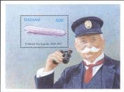 Tanzania 1992 Count von Zeppelin/ Airship/ Balloon/ Transport 1v m/s (n26390e)