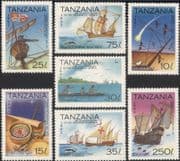 Tanzania 1992 Discovery of America/ Sailing Ships/ Columbus/ Sail/ Boats/ Transport/ History 7v set (b5918)