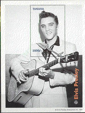 Tanzania 1992 Elvis Presley / Music / Film / Cinema m / s ref:b3615