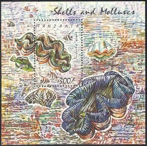 Tanzania 1992 Giant Clam/ Sea Shells/ Marine/ Nature/ Animals 1v m/s (b5909)