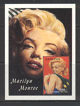 Tanzania 1992 Marilyn Monroe / Film / Cinema m / s ref:s2432