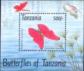 Tanzania 1993  Butterflies/ Insects/ Nature/ Butterfly/ Wildlife  1v m/s  (s2474c)