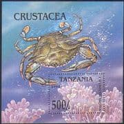 Tanzania 1994 Atlantic Blue Crab/ Animals/ Wildlife/ Marine/ Conservation/ Nature 1v m/s (b5509)