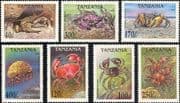 Tanzania 1994 Crabs/ Marine Life/ Nature/ Sea/ Animals/ Wildlife 7v set (b5512)/