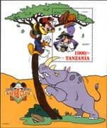 Tanzania 1994 Disney/ Mickey/ Goofy/ Cartoons/ Safari Club/ Rhino/ Camera/ Photography 1v m/s b1072a